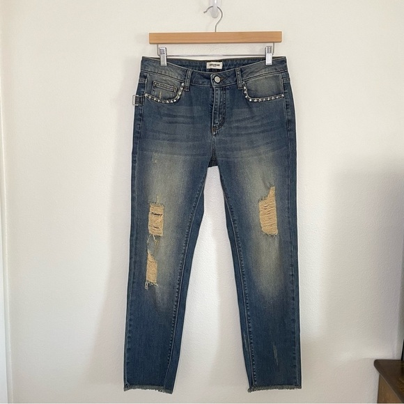 Zadig & Voltaire Eva Use Studded Pocket Distressed Slim Fit Jeans 28 - Picture 6 of 16